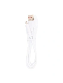 Кабель для зарядки, белый, lightning, 1.0М, 2.4А