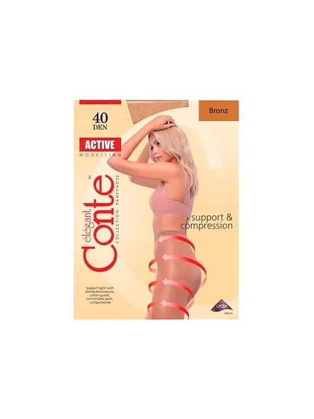 Колготки женские CONTE ELEGANT ACTIVE 40, р.3, bronz