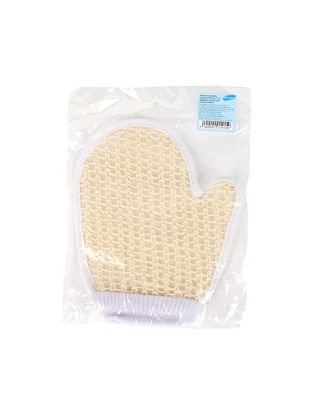 Мочалка-варежка, сизаль, 17*21 см