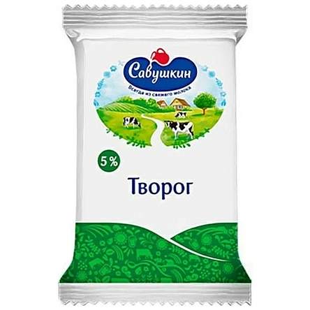 Творог мас. дол. жира 5 % флоупак, 180г