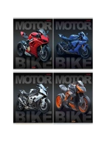 Тетрадь КЛЕТКА 96л.  твин-лак, цвет.мелов.обл., офсет в асс-те ПХ, Т96-7363