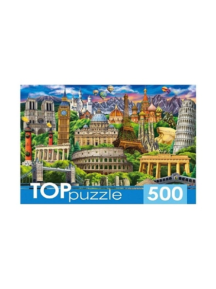TOPpuzzle. ПАЗЛЫ 500 элементов в асссортименте. ФМ 10шт.