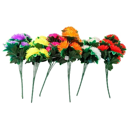 Букет цветов искусственых "Хризантемы", 7 бутонов 