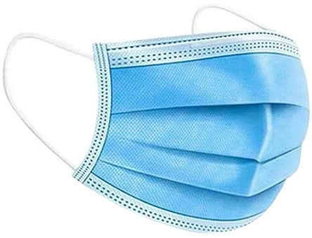 Маска одноразовая бытовая 3-х слойная, с носовым фиксатором, 10 шт 