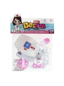 Игровой набор "Юный доктор"(7 дет.,мини куколка 9х4,5 см, цвет микс, в пакете) ( Арт. Y20118003)