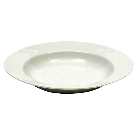 Тарелка керамическая глубокая, d=8,5", h=3,5 см, цвет белый (PL-504)