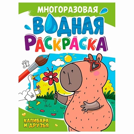 МНОГОРАЗОВАЯ ВОДНАЯ РАСКРАСКА А4. в асс.