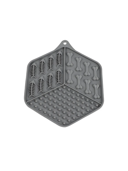 Коврик для медленного кормления животных, силикон, 18,5 см