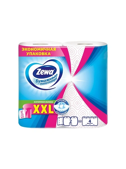 Полотенца Zewa XXL 2слойные кухонные Декор, 2 рул