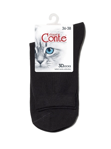 Носки жен. хлопковые CE 3DSOCKS 24С-2СП, р.23-25, 000 черный