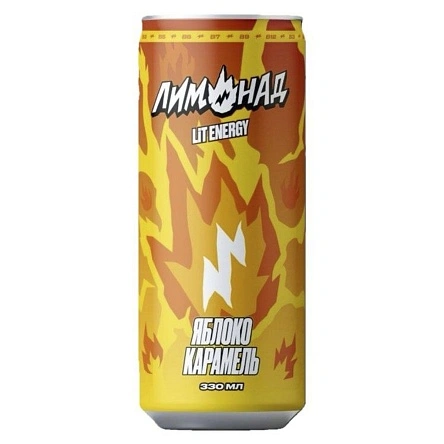 Напиток лимонад "LIT ENERGY ЯБЛОКО-КАРАМЕЛЬ" с витаминами, 0,33л