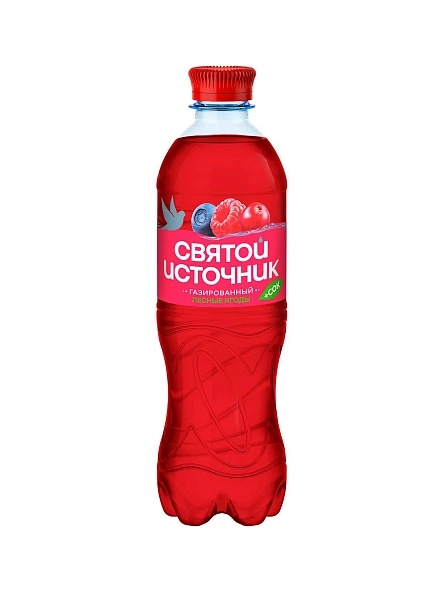 Напиток безалког. "Святой Источник" Вода + Сок" со вк. лесн. ягод, газир., 0.50 л