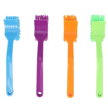 Щетка хозяйственная с ручкой, пластик, микс цветов