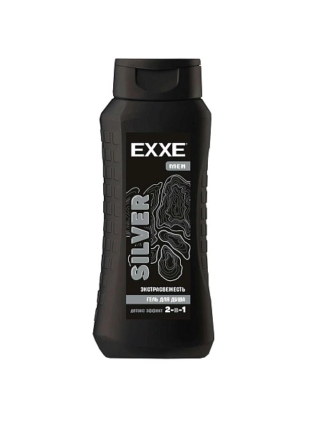 EXXE MEN Мужской гель для душа 2в1 "Экстрасвежесть" SILVER, 400 мл