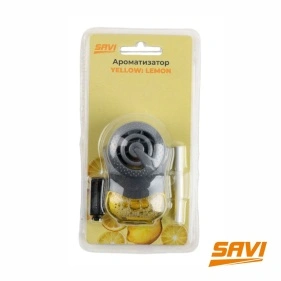 Ароматизатор в авто, на дефлектор, Yellow: Lemon SAVI