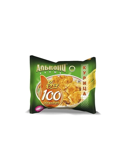 Лапша быстрого приготовления  "Алькони" со вкусом курицы 100г.