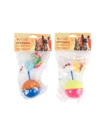 Игрушка для животных "Мышка-неваляшка", 5,5*10 см (PZ088)