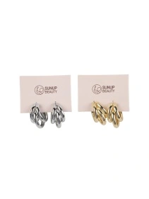 Серьги "Triple", 2 см (PZ107)