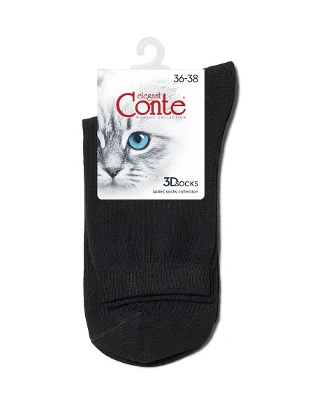 Носки жен. хлопковые CE 3DSOCKS 24С-2СП, р.23-25, 000 черный