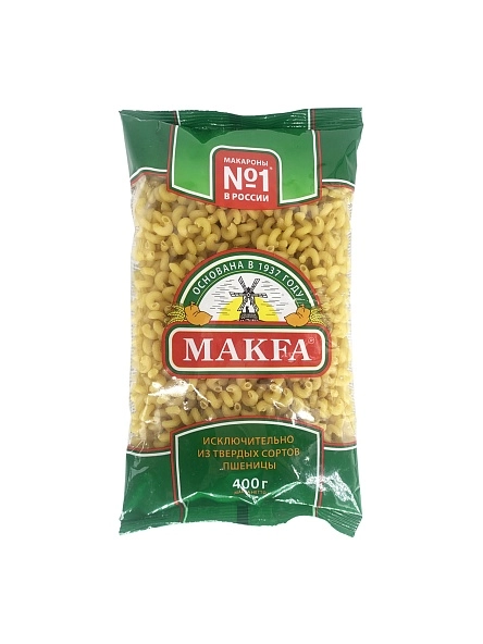 Макаронные изделия  Макфа Витки в/с 400г