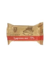 Мыло хозяйственное твердое  72%, 200г."флоу-пак"