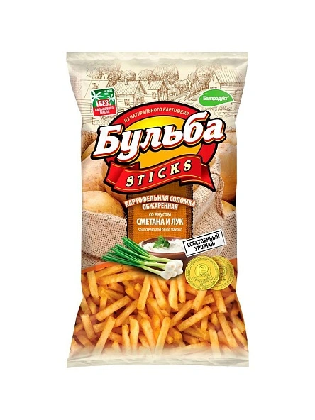 Соломка из цельн.картоф. обжар. "Бульба sticks" со вк. сметаны и лука 75 г