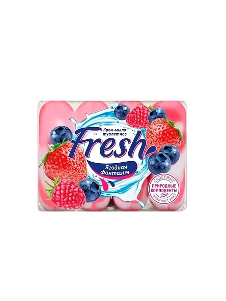 Крем-мыло туалетное «Fresh» Ягодная фантазия 4*75 г в/об