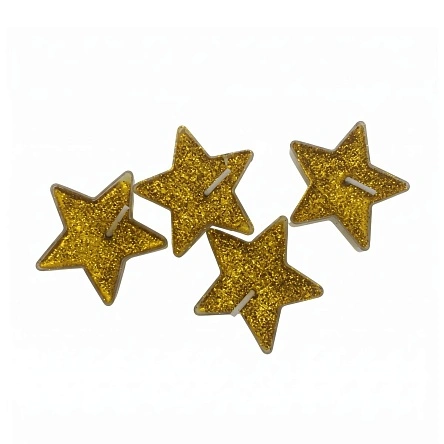 Набор свечей Снежный вальс, "Звездочки", 4 шт., 5,5*2,5 см, (ML-3461)