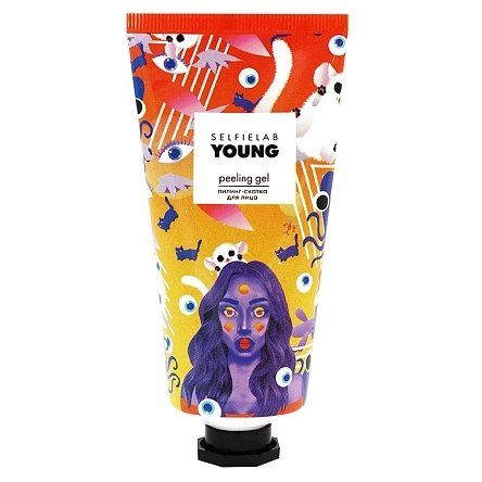 Пилинг-скатка, для лица, линия YOUNG, товарный знак SelfieLab, туба 50 г