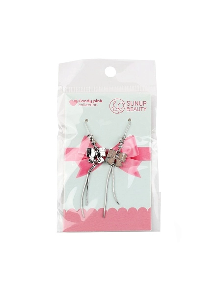 Серьги "Candy Pink", 7,5 см