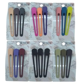 Набор заколок-зажимов для волос Sunup beauty, 3 шт., 7,5 см, микс  (ML-3325)