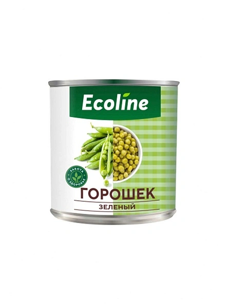 Горошек зеленый консерв. т.м.«Ecoline» new, ж/б /400 г