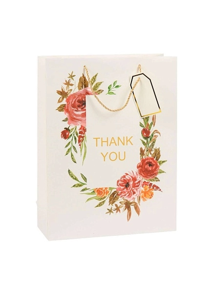 Пакет подарочный "Thank you", 40*30*12 см