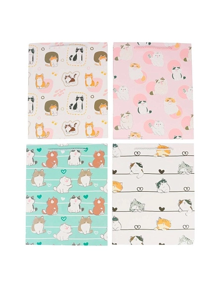 Пакет подарочный "Забавный кот", 18*23*10 см (GB825)