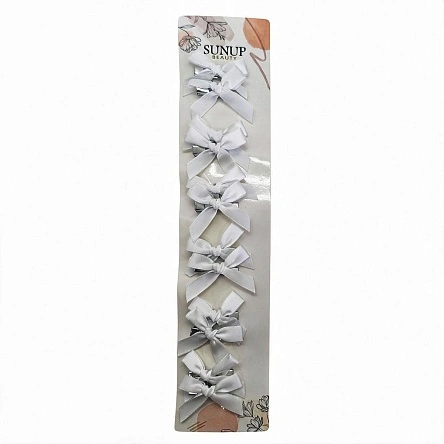 Набор заколок для волос "Бантики",  Sunup beauty, 5*3 см, 12 шт. (ML-3493)