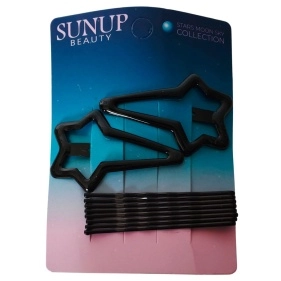 Набор заколок для волос "Stars, moon, sky", Sunup beauty, 10 шт, 5 см, черный (ML-3026)