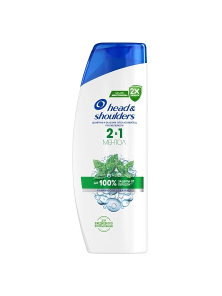 HEAD & SHOULDERS Шампунь и Бальзам-ополаскиватель против перхоти  2в1 Ментол 360мл