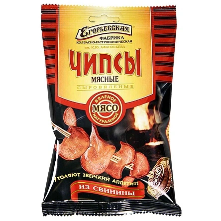 Чипсы мясные с/в из свинины кат. А, 30 г
