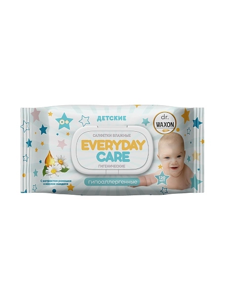 Салфетки влажные гигиенические детские Waxon Малыш №120 (пластик крышка)