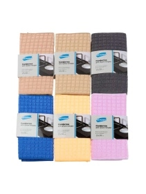 Салфетка для сушки посуды "Клетка", 25*38 см, микс цвета