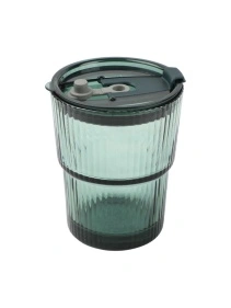 Стакан с трубочкой "Green vibes", 380 мл (PX0462)