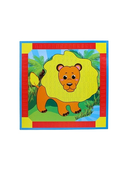 Плетеная аппликация 20х20 см. В МИРЕ ЖИВОТНЫХ (Арт. ТХ-9950)