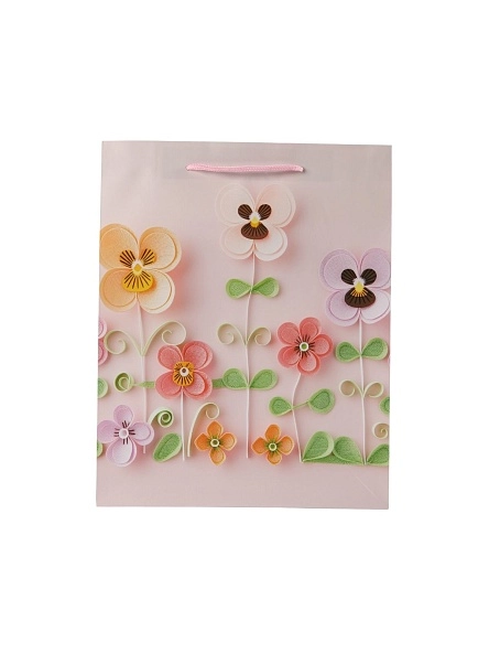Пакет подарочный "Spring flowers", 26*32*10 см (VA-743)