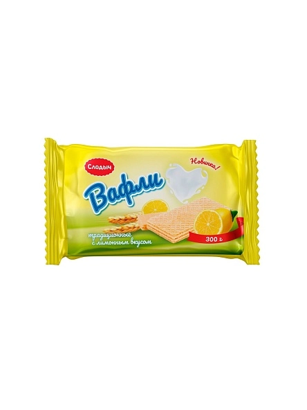 Вафли "Традиционные" с лимонным вкусом, 300г