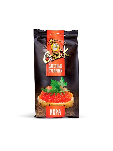 Сухарики СТРАЙК со вкусом  красной икры, 35 г