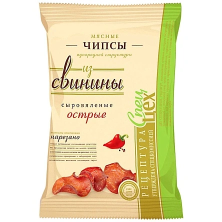 Чипсы мясные с/в из свинины острые кат. А, 25г