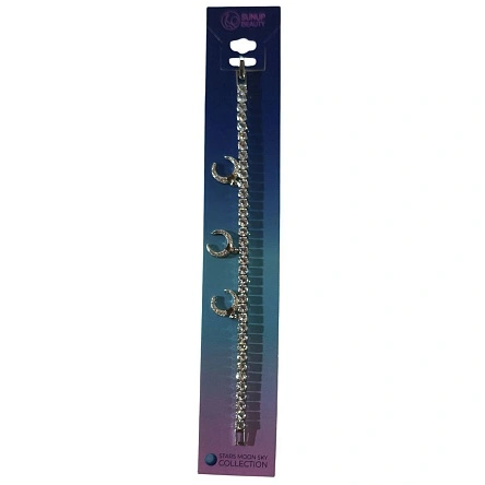 Браслет "Stars, moon, sky", ТМ Sunup beauty, 17,5 см, микс (ML-2988)