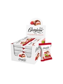 десерт "Бонжур" вкус клубники со сливками 29 г