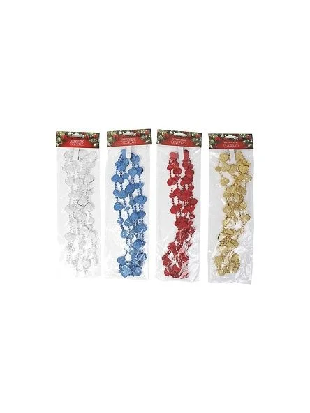 Елочные бусы "Сердечки", 2 м