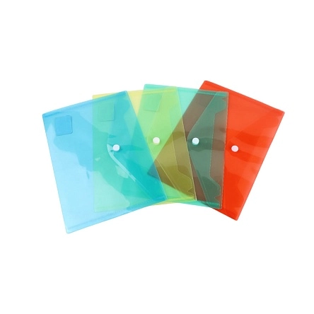 Папка-конверт на кнопке, А5, 180 мкрн